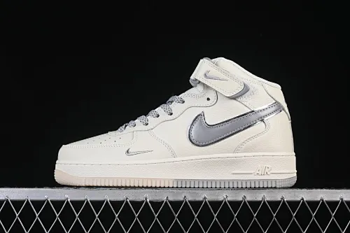 All categories Nk Air Force 1 Air Force Series Nk Air Force 1 Mid Air Force mid-top Nike Air Force 1 Mid Beige and gray two-color bottom Starry Air Force One mid-top casual sneakers XL0236-232